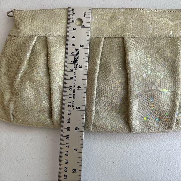 VINTAGE J. Renee Python Leather 80s Sparkle Clutch Purse. - Picture 2 of 6